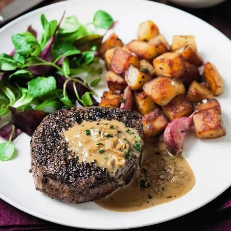 Steak Diane, a French main