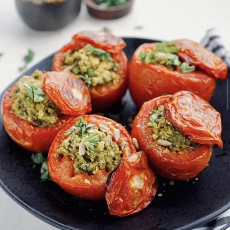 Stuffed Lamb Tomatoes, a Greek main